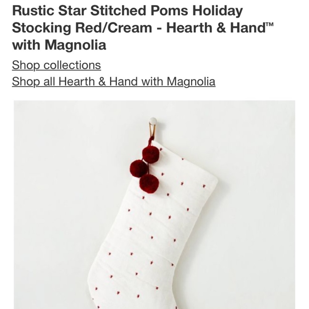 Hearth & Hand red and white stockings - NWT